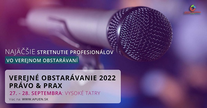 Konferencia Verejné obstarávanie 2022, Právo & Prax